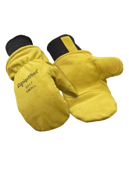 REFRIGIWEAR 0317RGLDMED Leather Gloves,Gold,M,PR